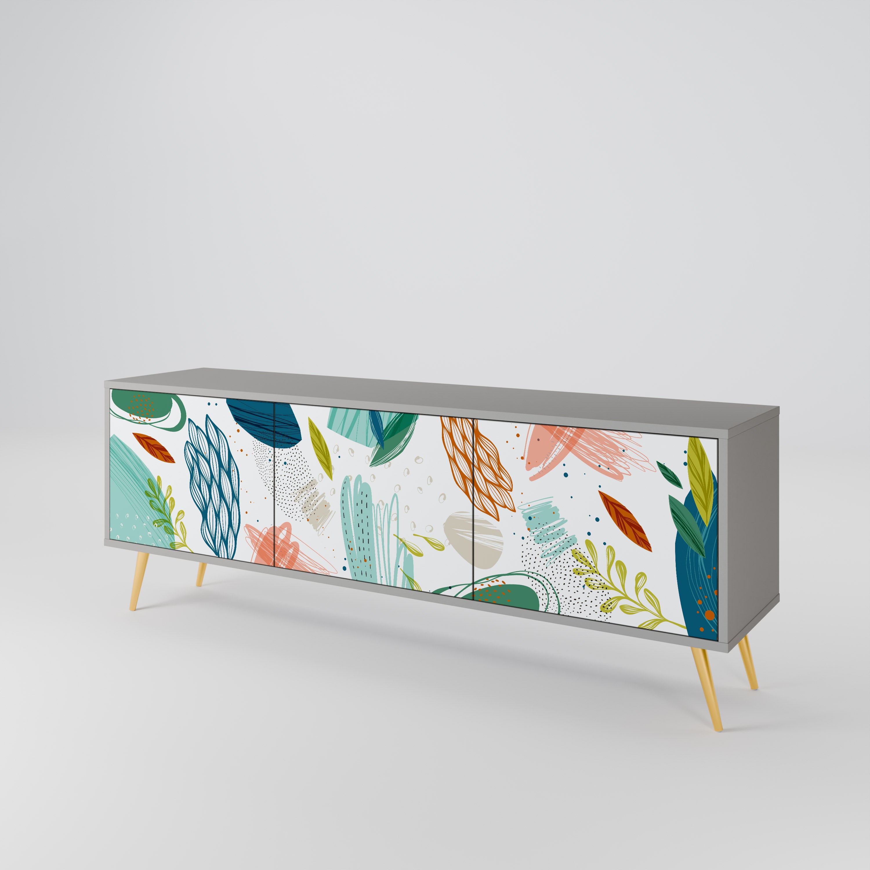 BOTANICAL HURRICANE Mueble de TV de 3 Puertas