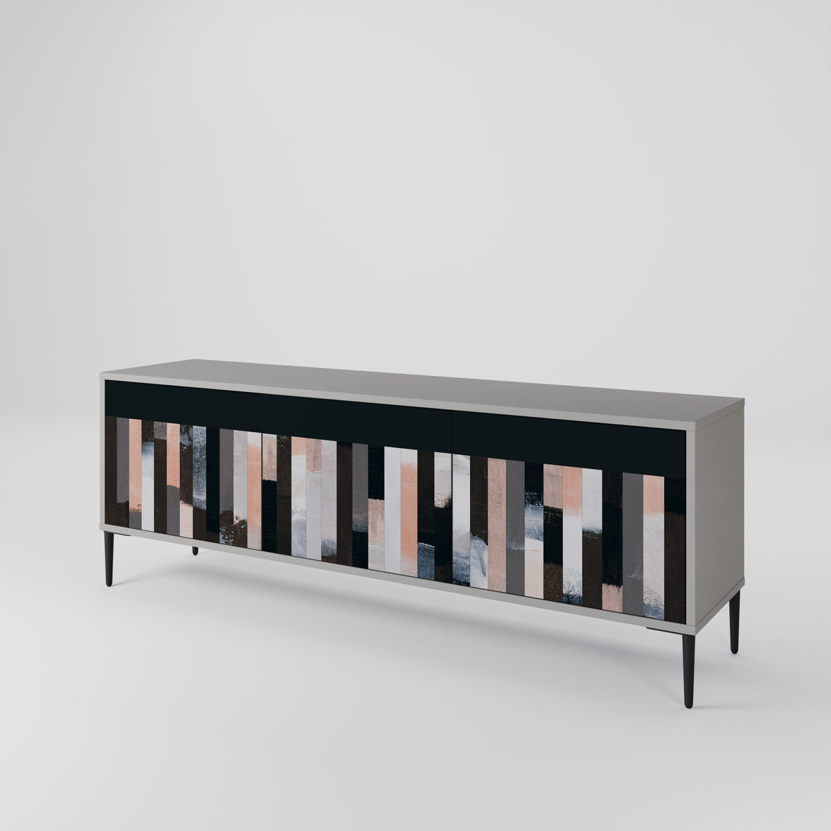 COLLAGE OF RECTANGLES Mueble de TV de 3 Puertas