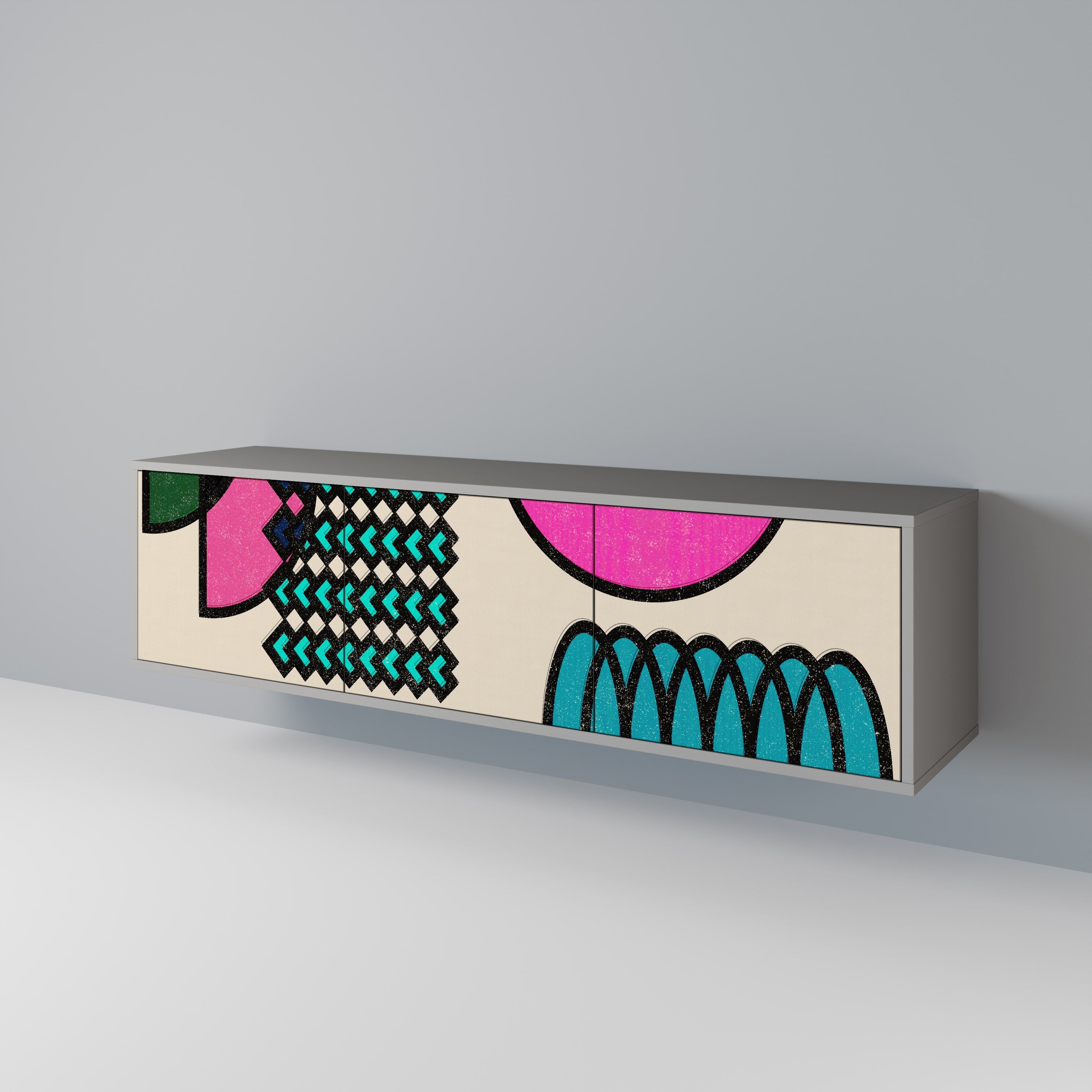 GEOMETRIC RHAPSODY Mueble de TV de 3 Puertas