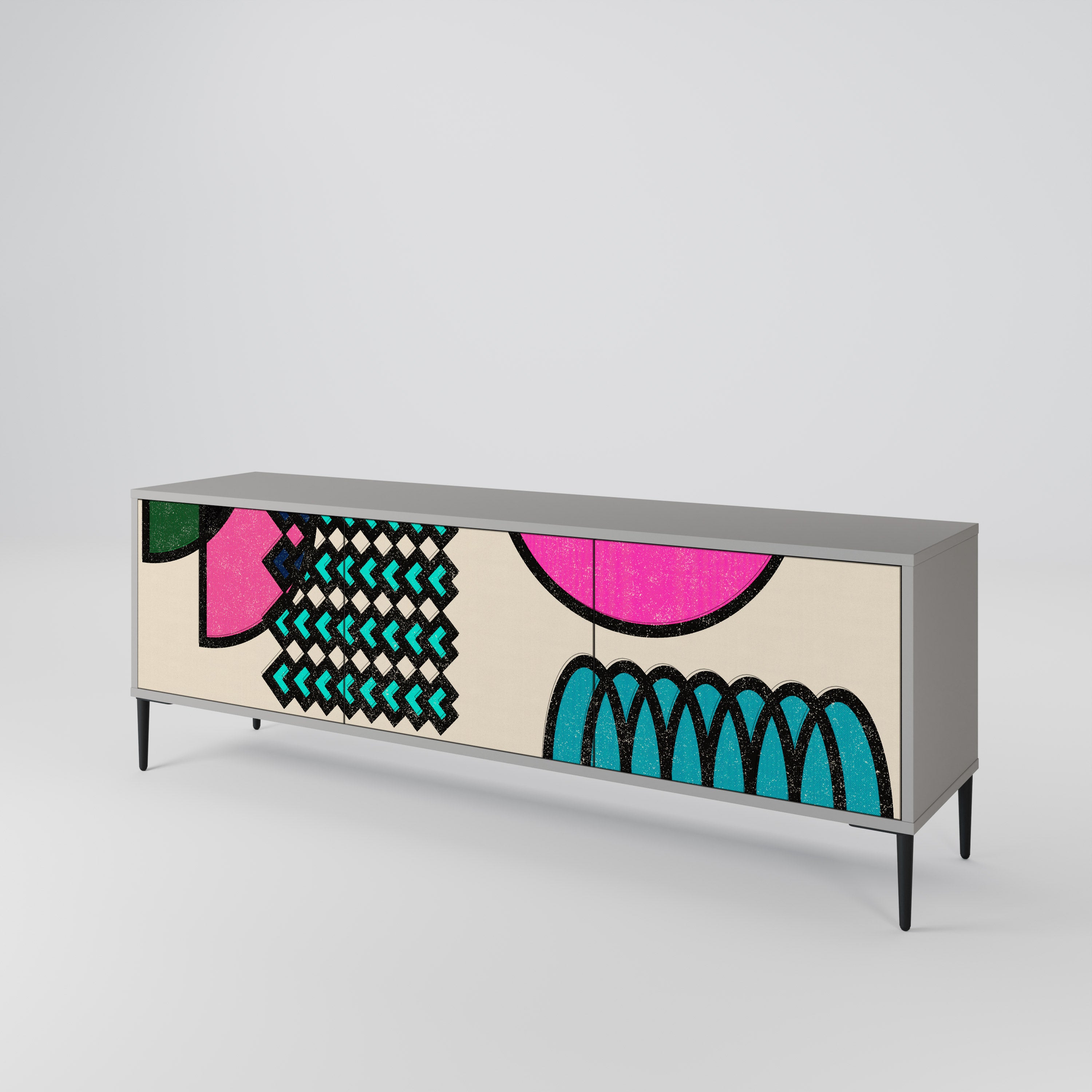 GEOMETRIC RHAPSODY Mueble de TV de 3 Puertas