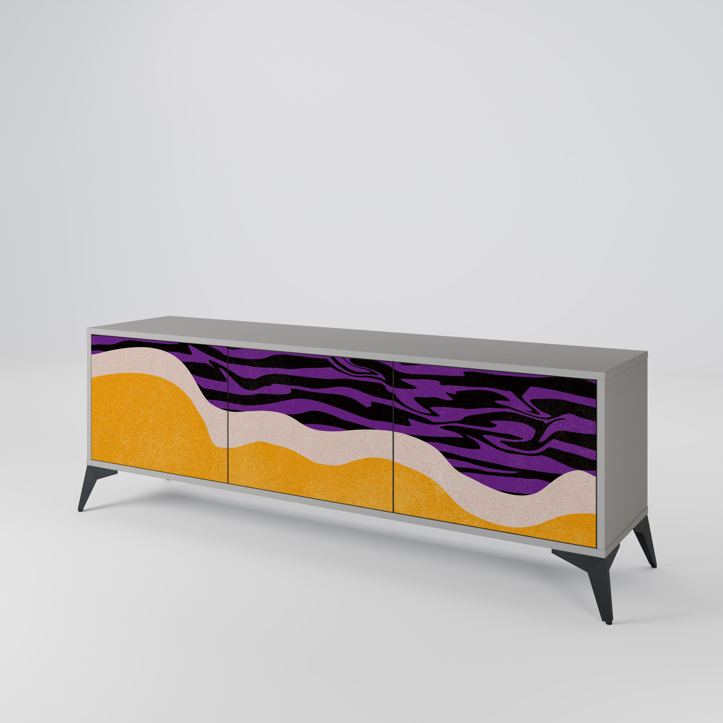 INDEPENDENT BORDER Mueble de TV de 3 Puertas