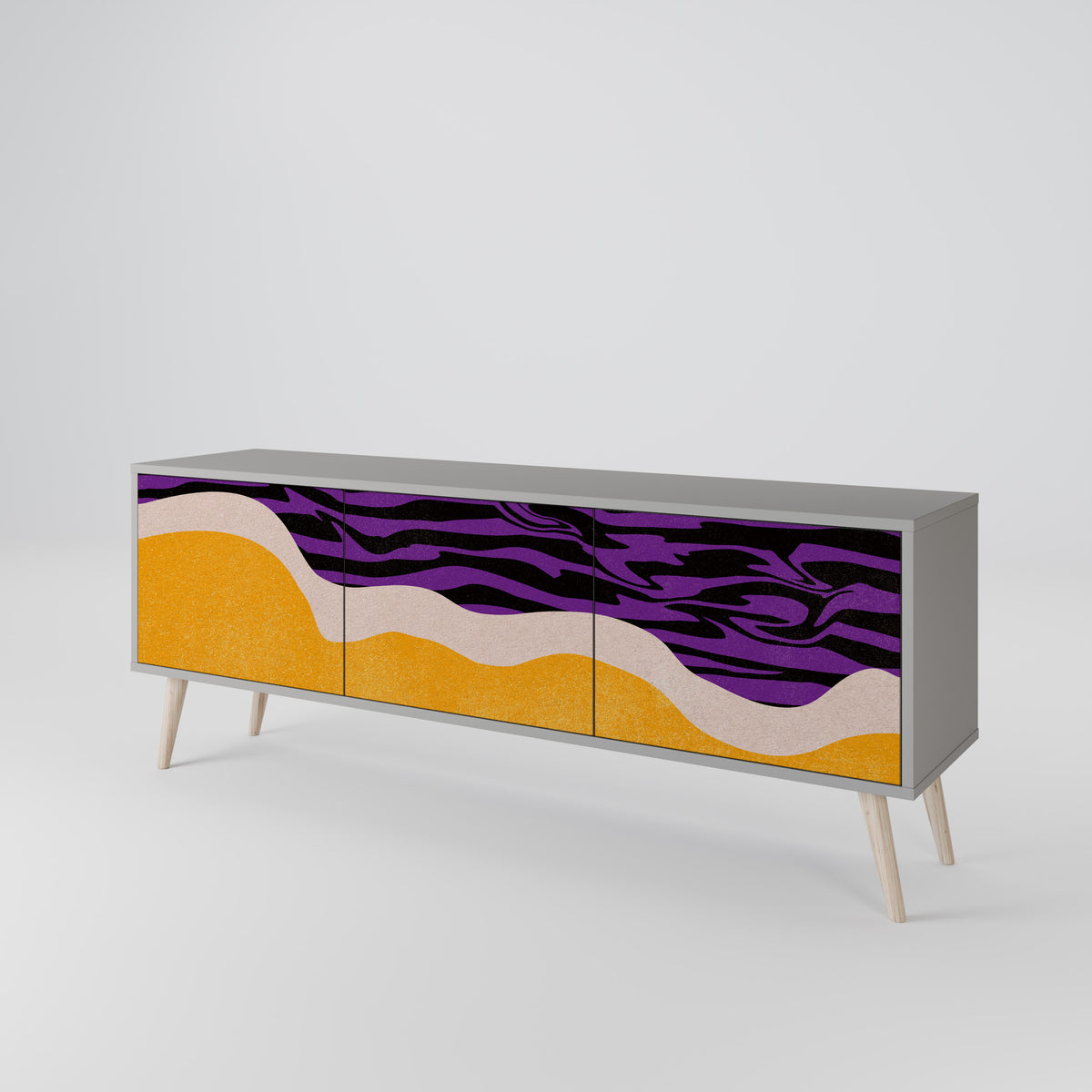 INDEPENDENT BORDER Mueble de TV de 3 Puertas