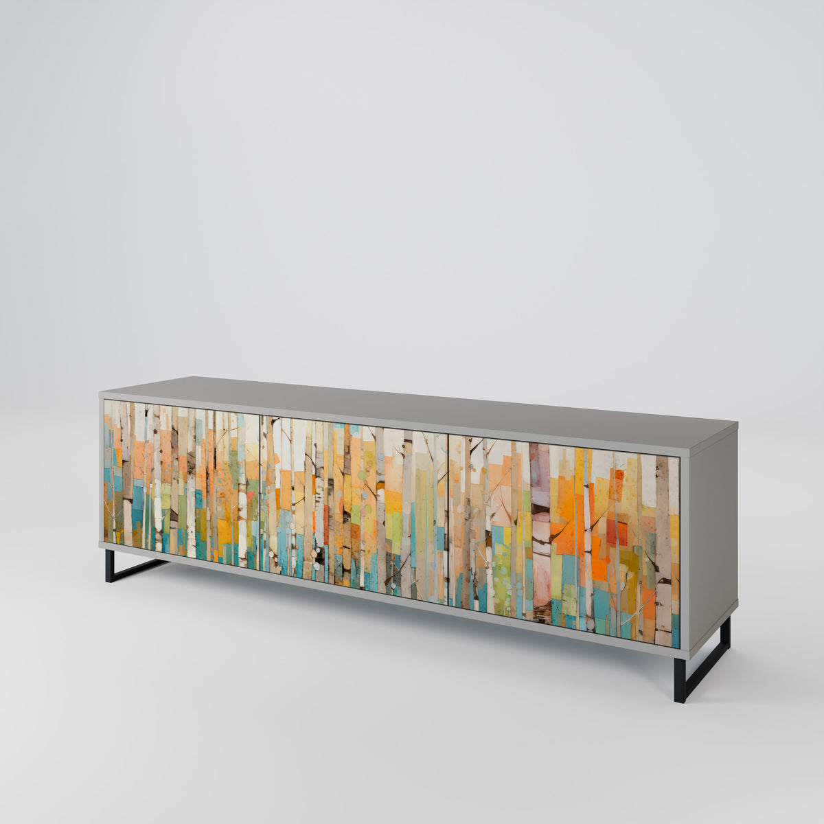 BIRCH KALEIDOSCOPE Mueble de TV de 3 Puertas