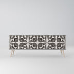 MONOCHROME NEXUS 3-Door TV Stand in Grey Finish