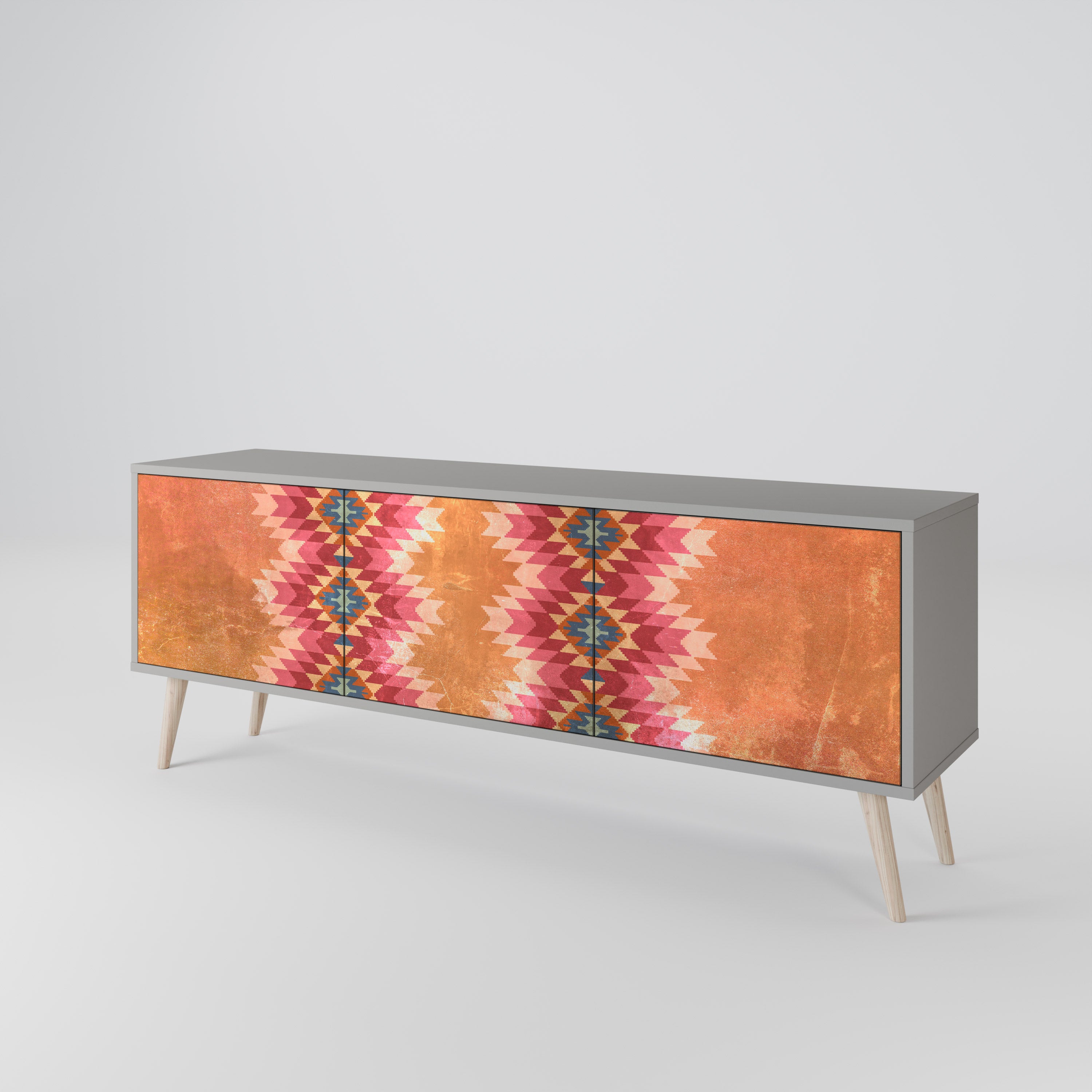 INDIAN FOLK Mueble de TV de 3 Puertas