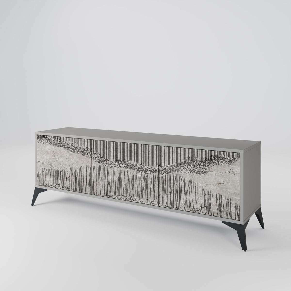 GRAIN LINES 3-Door TV Cabinet