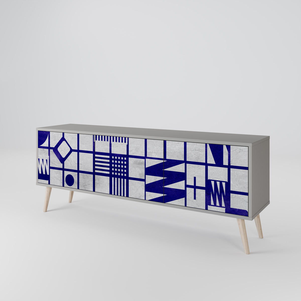 THE RIGHT PLACES Mueble de TV de 3 Puertas