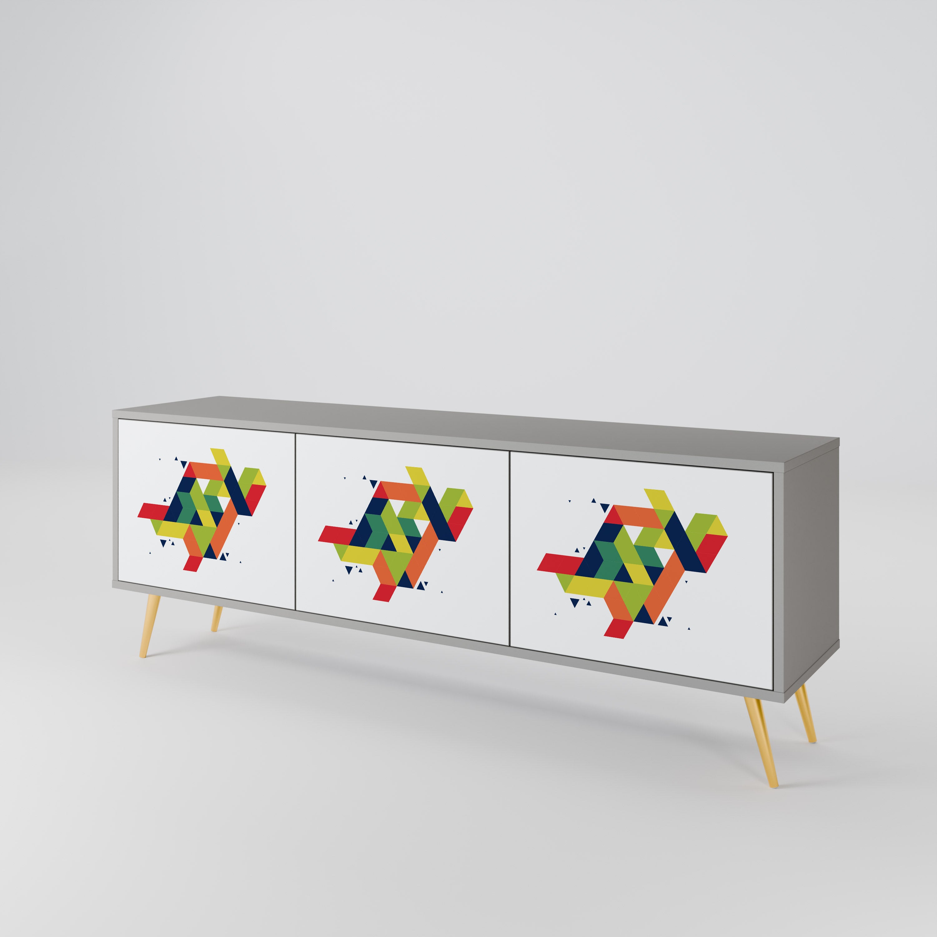 FUTURE SIGN Mueble de TV de 3 Puertas