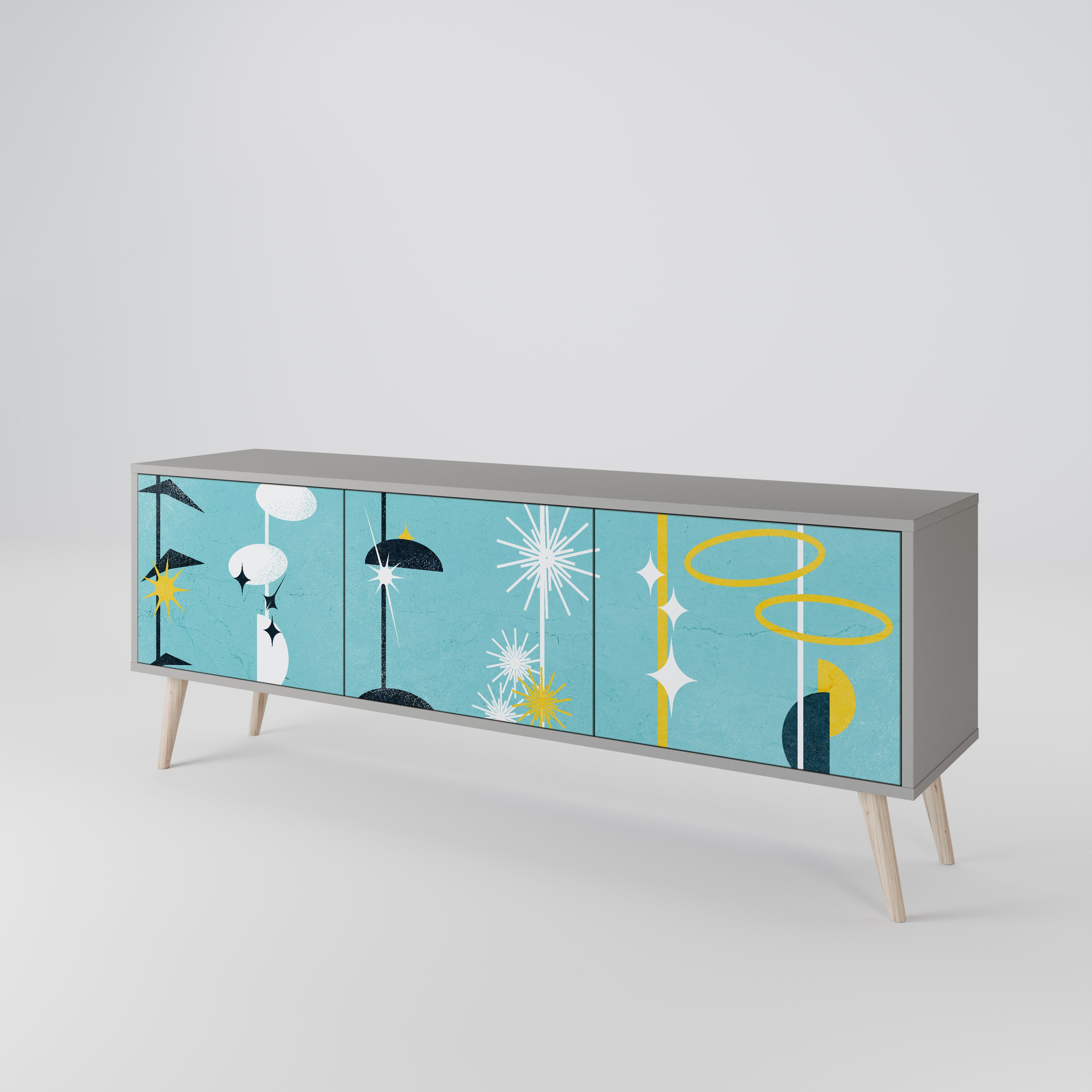 PATHS TO HAPPINESS Mueble de TV de 3 Puertas