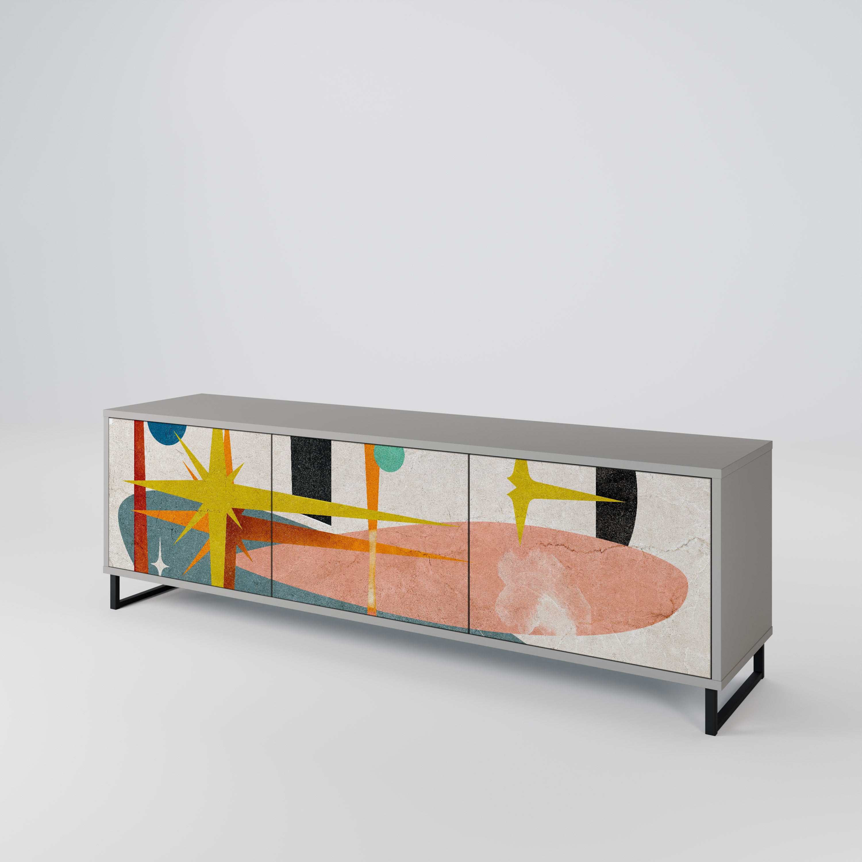 INTERSTELLAR VIBES Mueble de TV de 3 Puertas