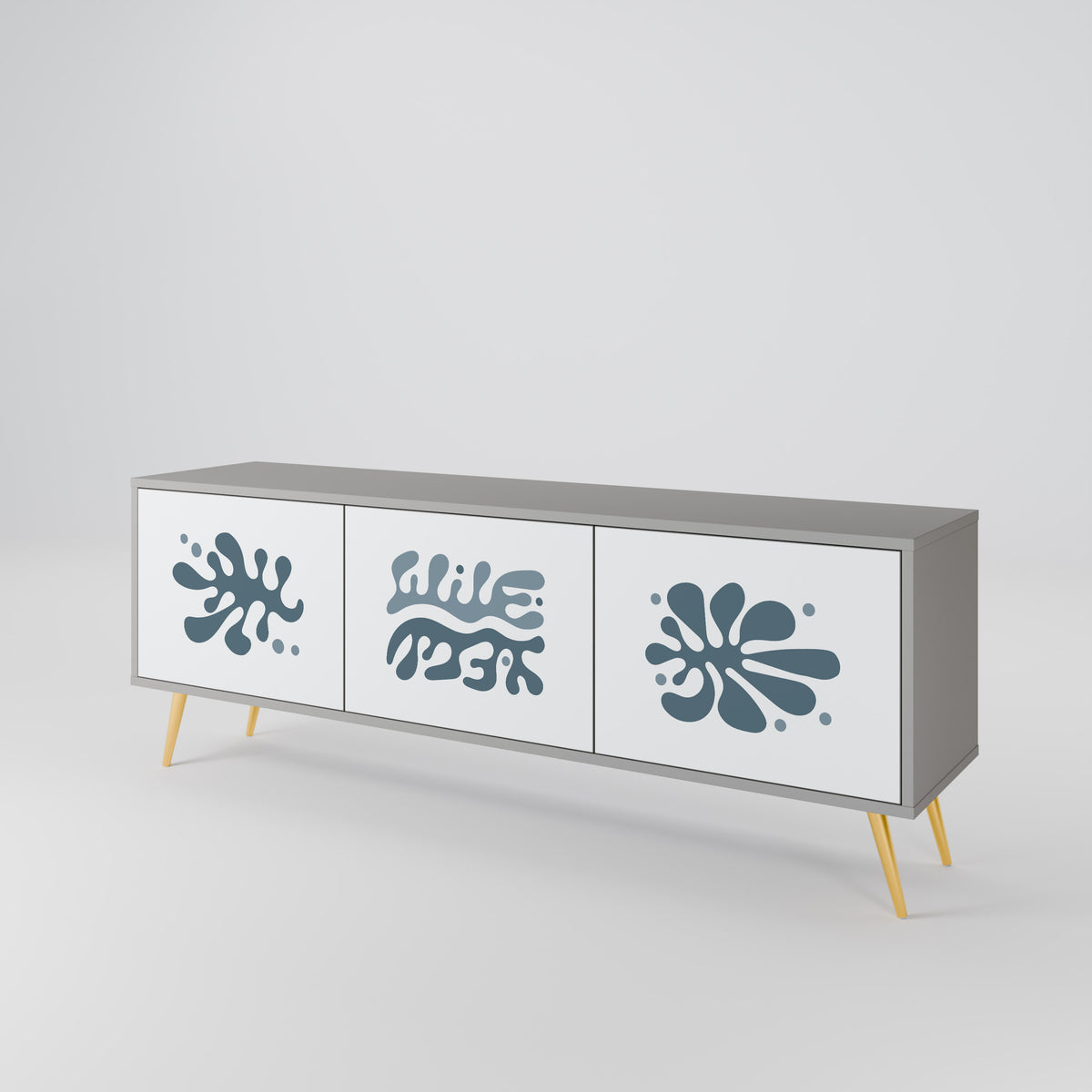 WONDERLAND VEGETATION Mueble de TV de 3 Puertas