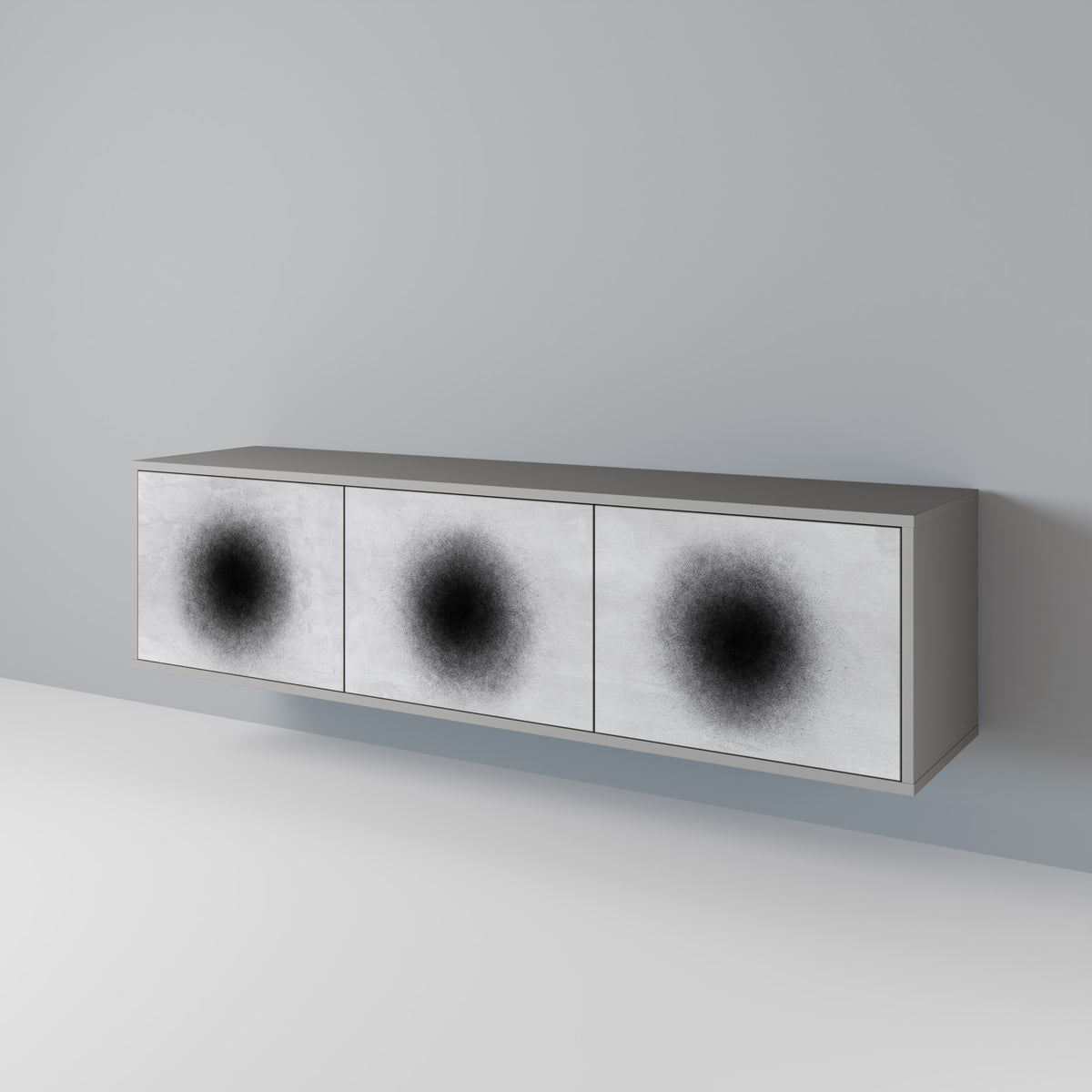 BLACK HOLE Mueble de TV de 3 Puertas