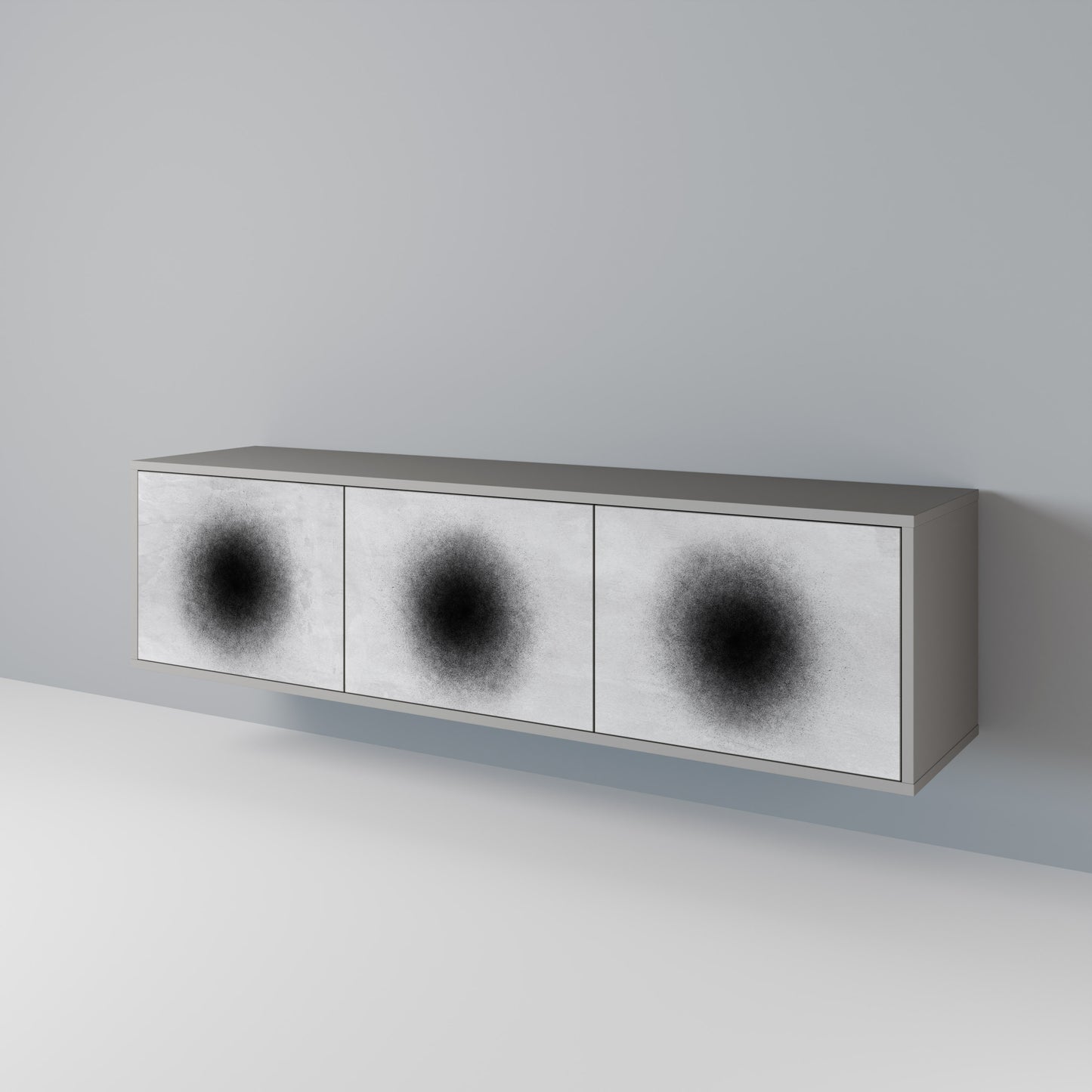 BLACK HOLE Mueble de TV de 3 Puertas