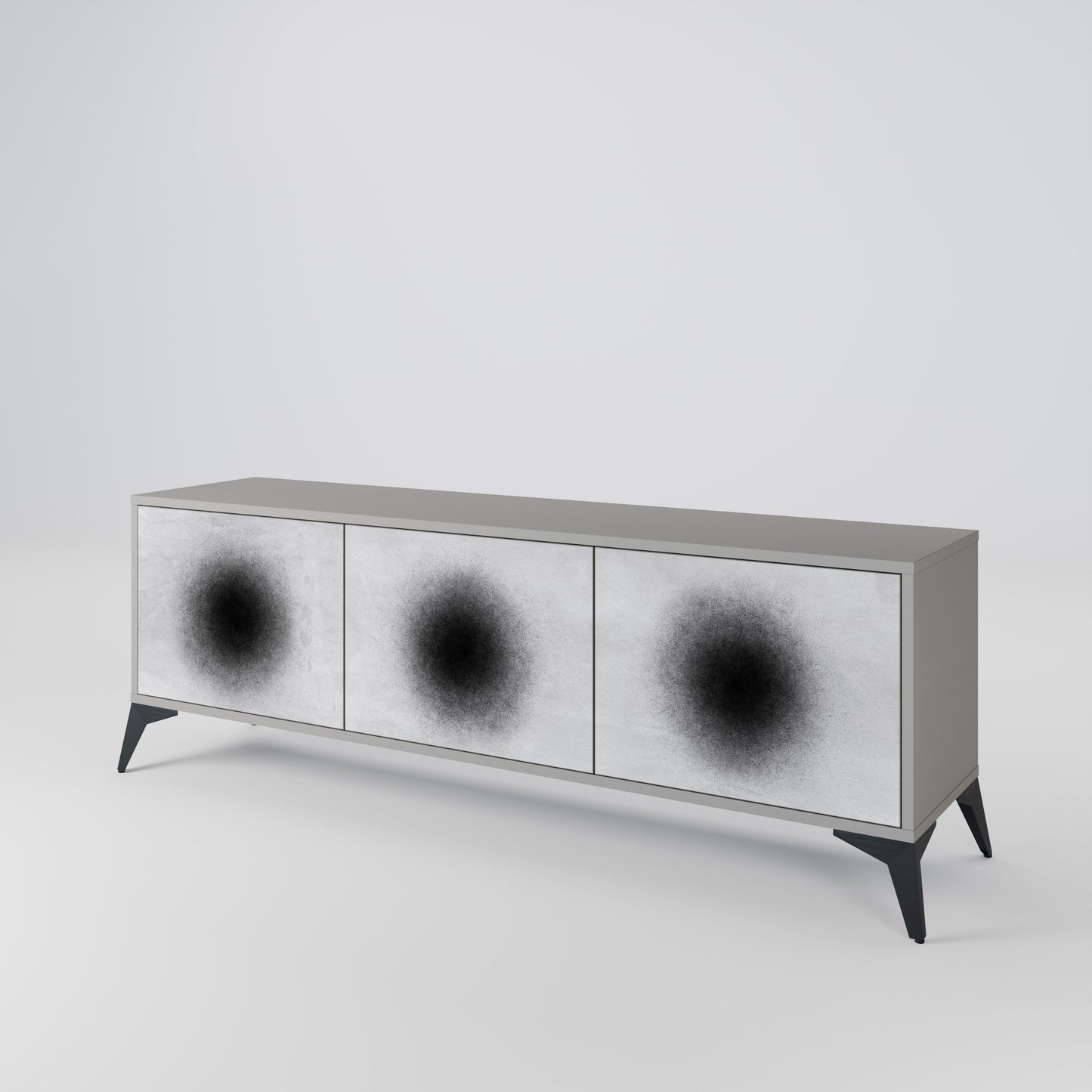 BLACK HOLE Mueble de TV de 3 Puertas