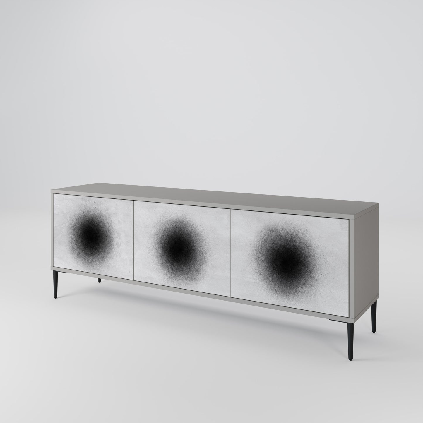 BLACK HOLE Mueble de TV de 3 Puertas