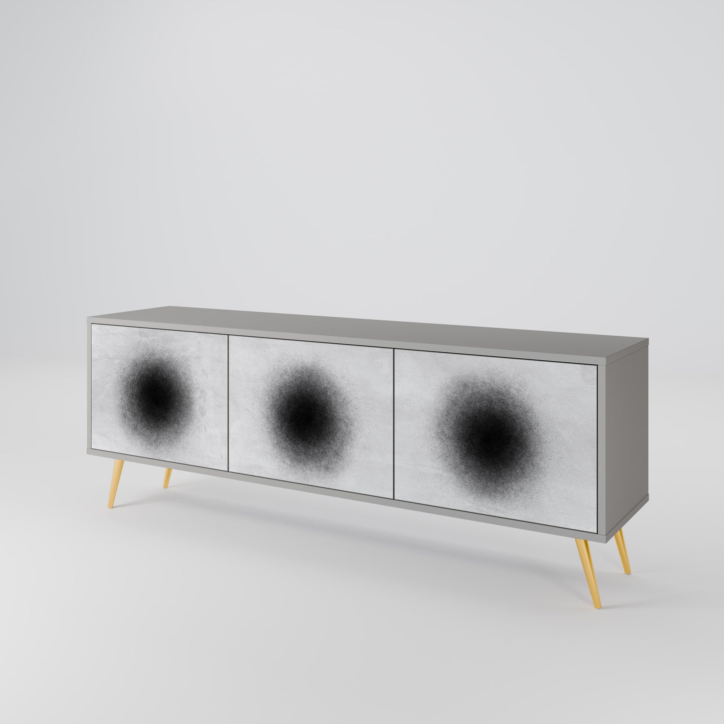 BLACK HOLE Mueble de TV de 3 Puertas