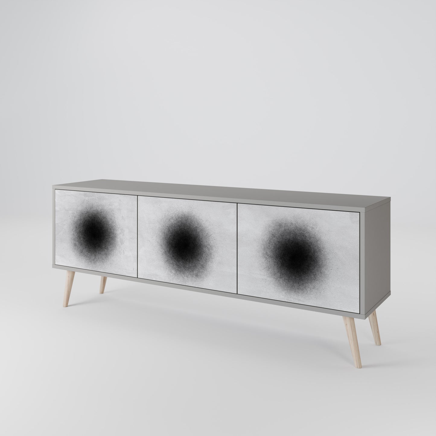 BLACK HOLE Mueble de TV de 3 Puertas