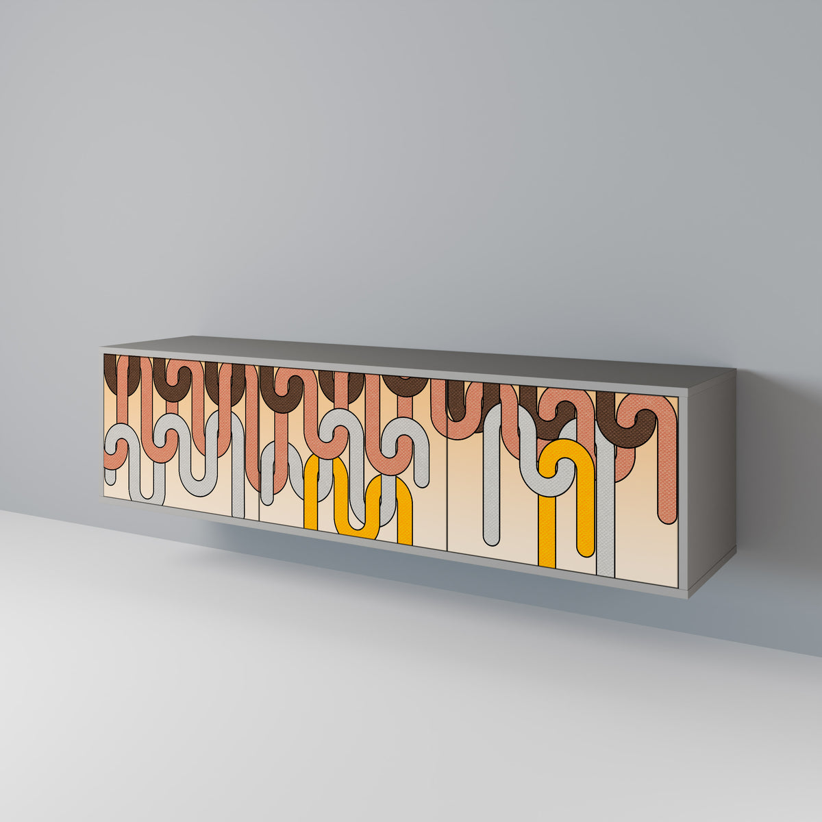 COLORFUL STRINGS Mueble de TV de 3 Puertas