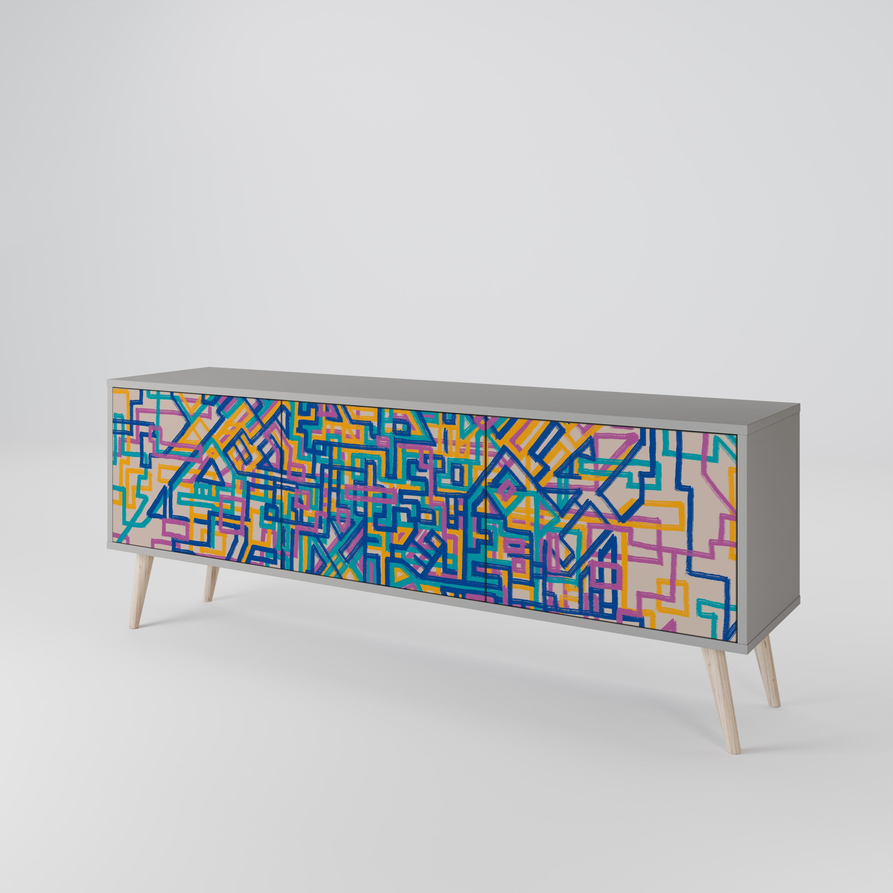 MEMORIES MAP 3-Door TV Cabinet