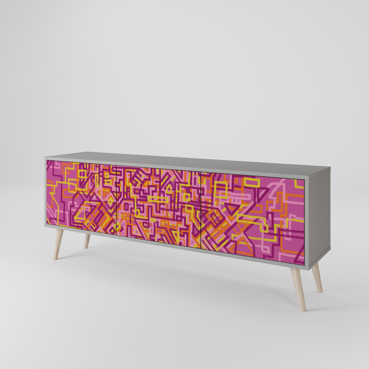LOVELY MEMORIES Mueble de TV de 3 Puertas