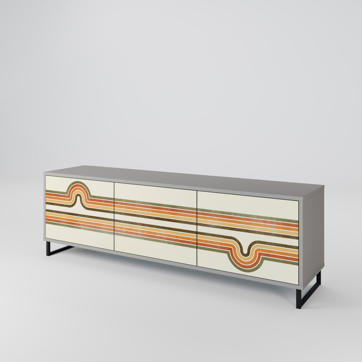 EXCEPTIONAL STREAM Mueble de TV de 3 Puertas