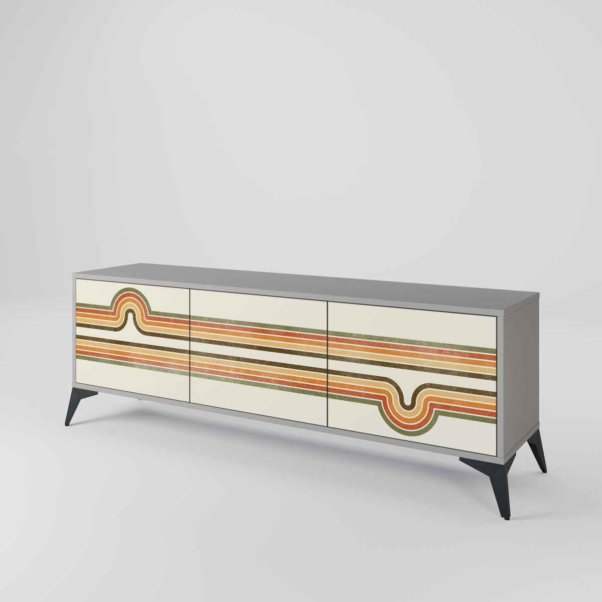 EXCEPTIONAL STREAM Mueble de TV de 3 Puertas