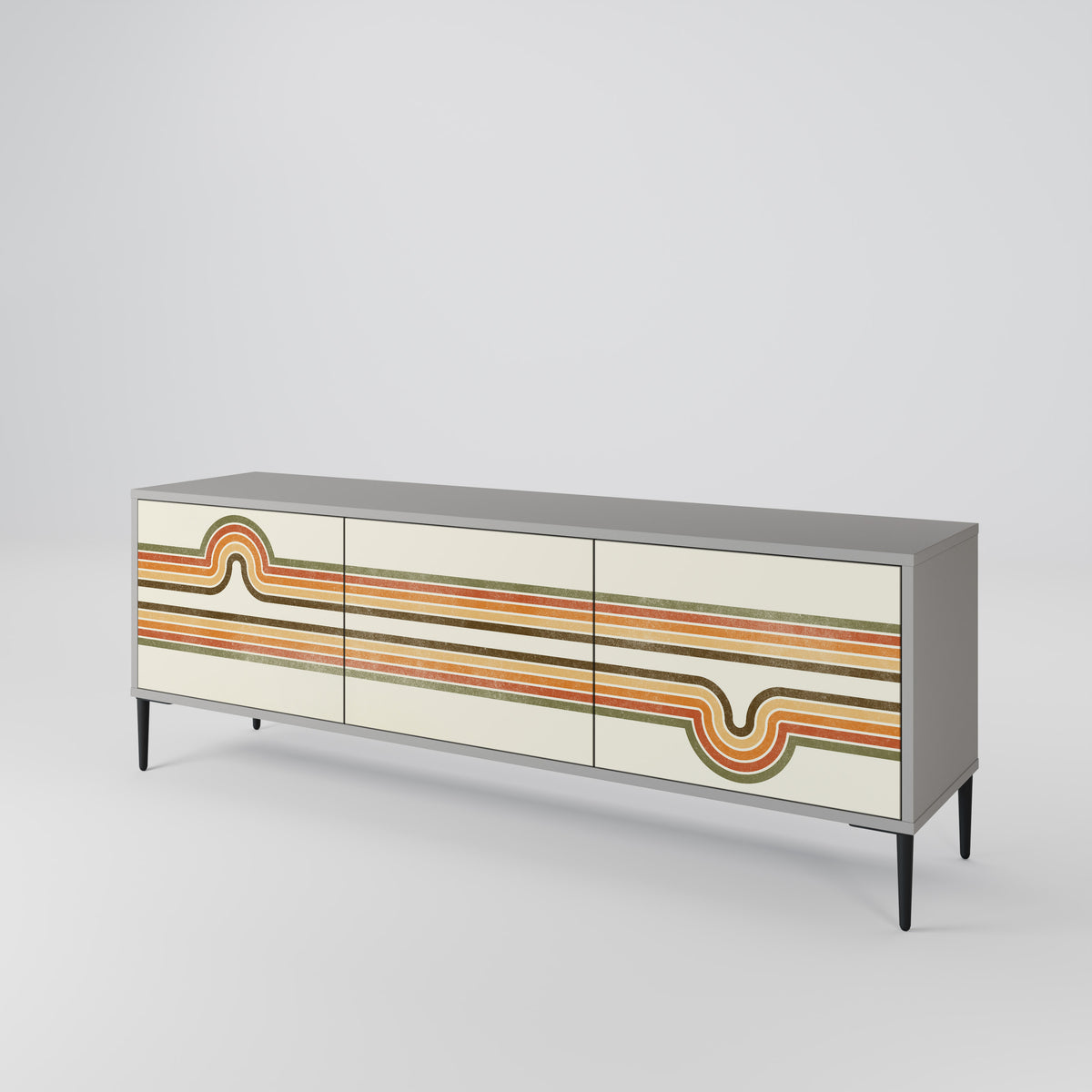 EXCEPTIONAL STREAM Mueble de TV de 3 Puertas