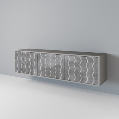 WAVES OF CONCRETE Mueble de TV de 3 Puertas