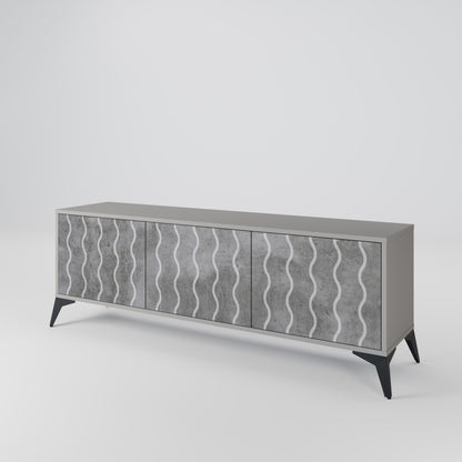 WAVES OF CONCRETE Mueble de TV de 3 Puertas