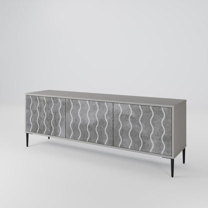 WAVES OF CONCRETE Mueble de TV de 3 Puertas
