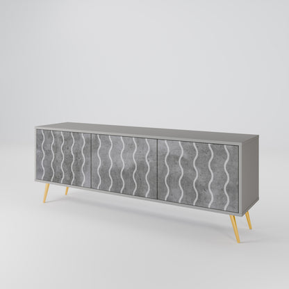 WAVES OF CONCRETE Mueble de TV de 3 Puertas