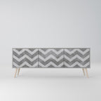 TOUGH ZIG ZAG Mueble de TV de 3 Puertas en Acabado Gris