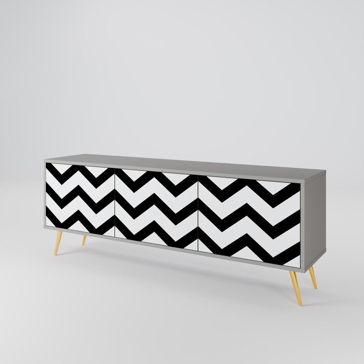 CLASSIC ZIG ZAG Mueble de TV de 3 Puertas