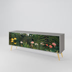 VIRGIN FOREST WITH SUNSET Mueble de TV de 3 Puertas en Acabado Gris