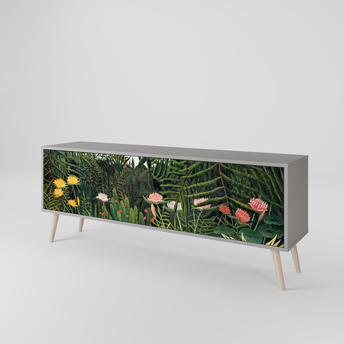VIRGIN FOREST WITH SUNSET Mueble de TV de 3 Puertas