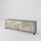 SUNFLOWER BLUR Mueble de TV de 3 Puertas en Acabado Gris