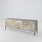 SUNFLOWER BLUR Mueble de TV de 3 Puertas en Acabado Gris