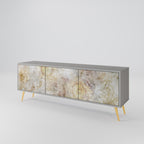 SUNFLOWER BLUR Mueble de TV de 3 Puertas en Acabado Gris