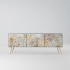 SUNFLOWER BLUR Mueble de TV de 3 Puertas en Acabado Gris