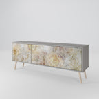 SUNFLOWER BLUR Mueble de TV de 3 Puertas en Acabado Gris