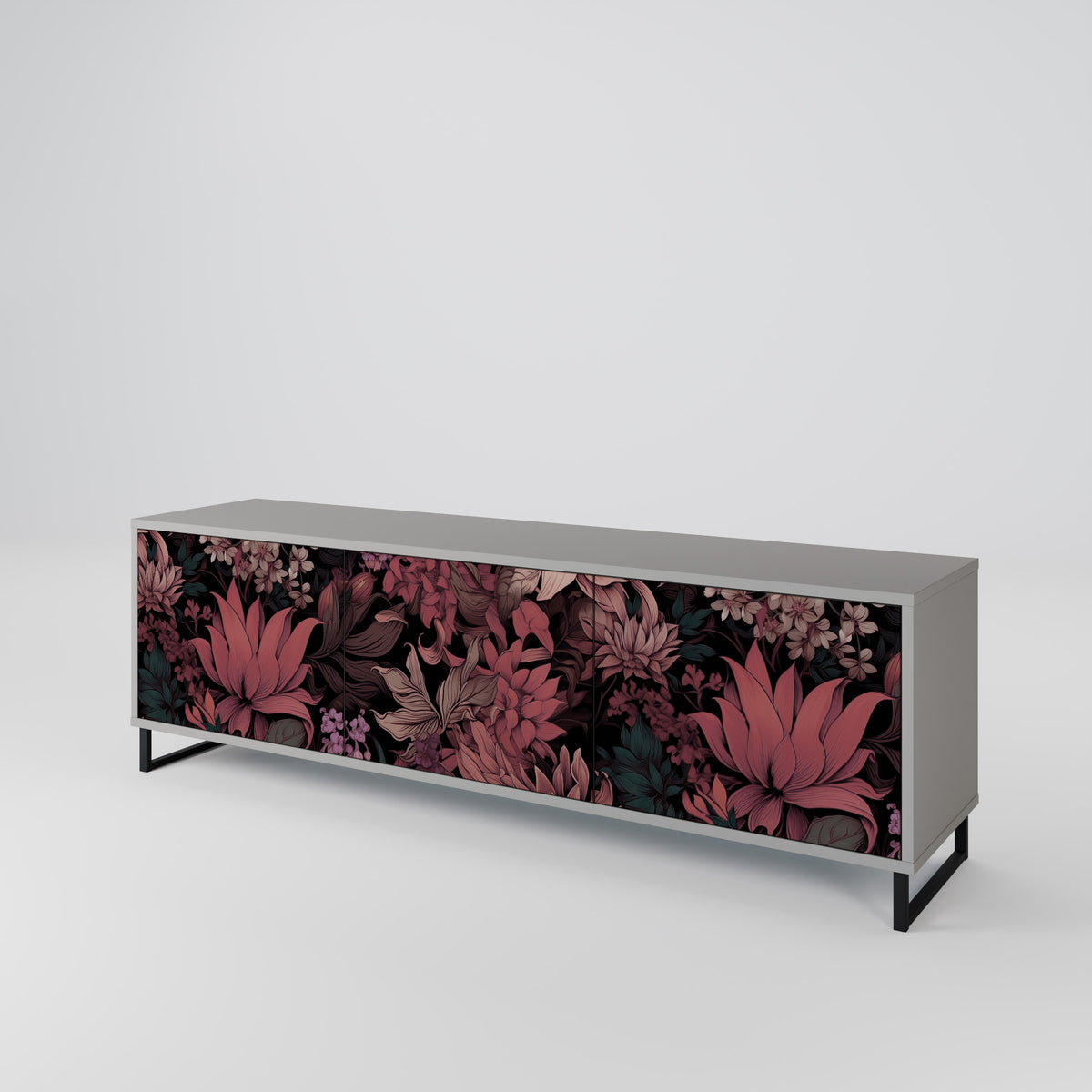 FLORAL WHISPER Mueble de TV de 3 Puertas