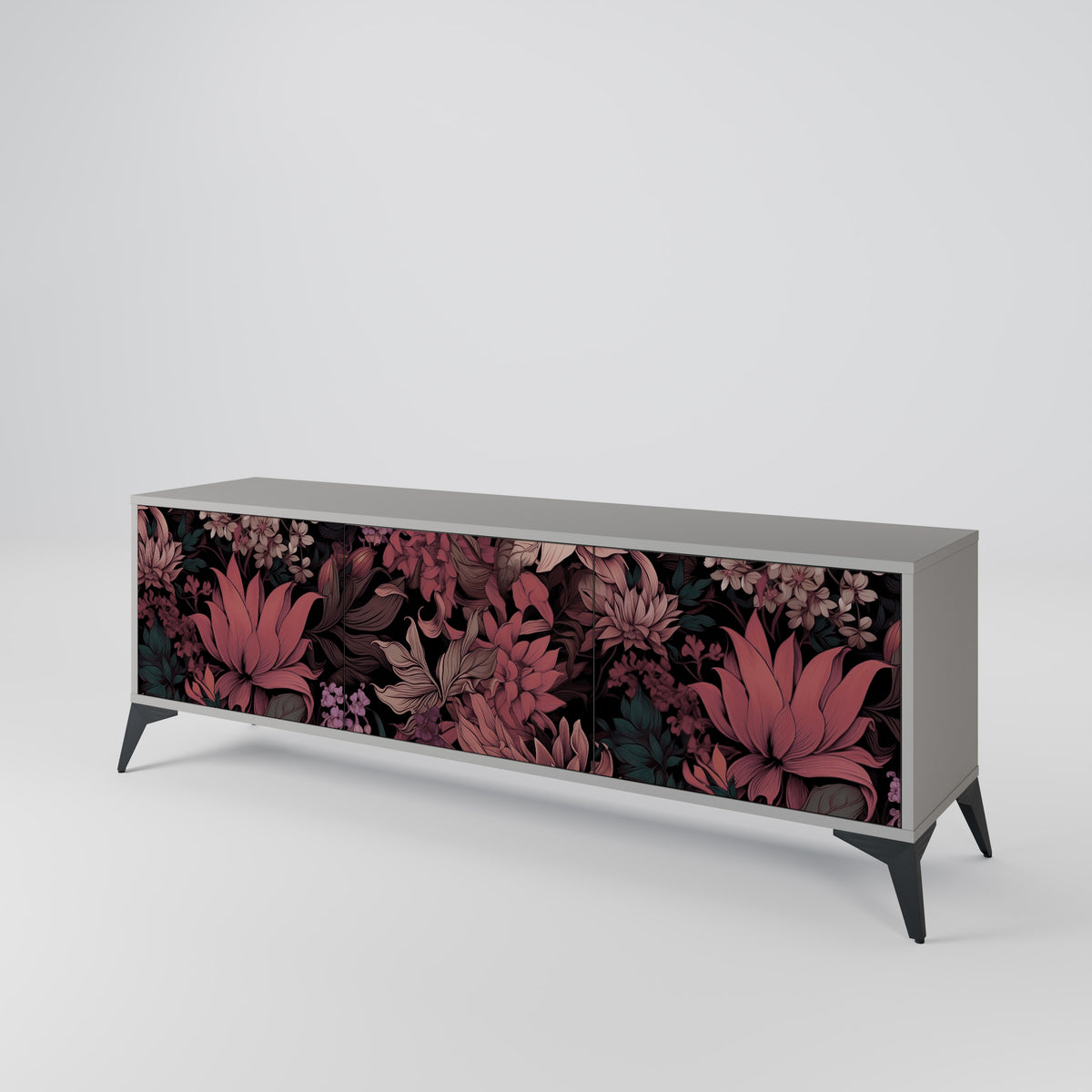 FLORAL WHISPER Mueble de TV de 3 Puertas