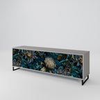 TWILIGHT BLOOM Mueble de TV de 3 Puertas en Acabado Gris