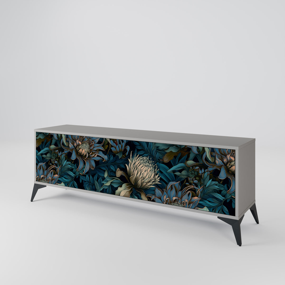 TWILIGHT BLOOM Mueble de TV de 3 Puertas