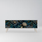 TWILIGHT BLOOM Mueble de TV de 3 Puertas en Acabado Gris