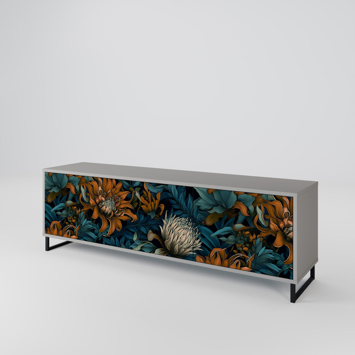 MORNING BLOOM Mueble de TV de 3 Puertas