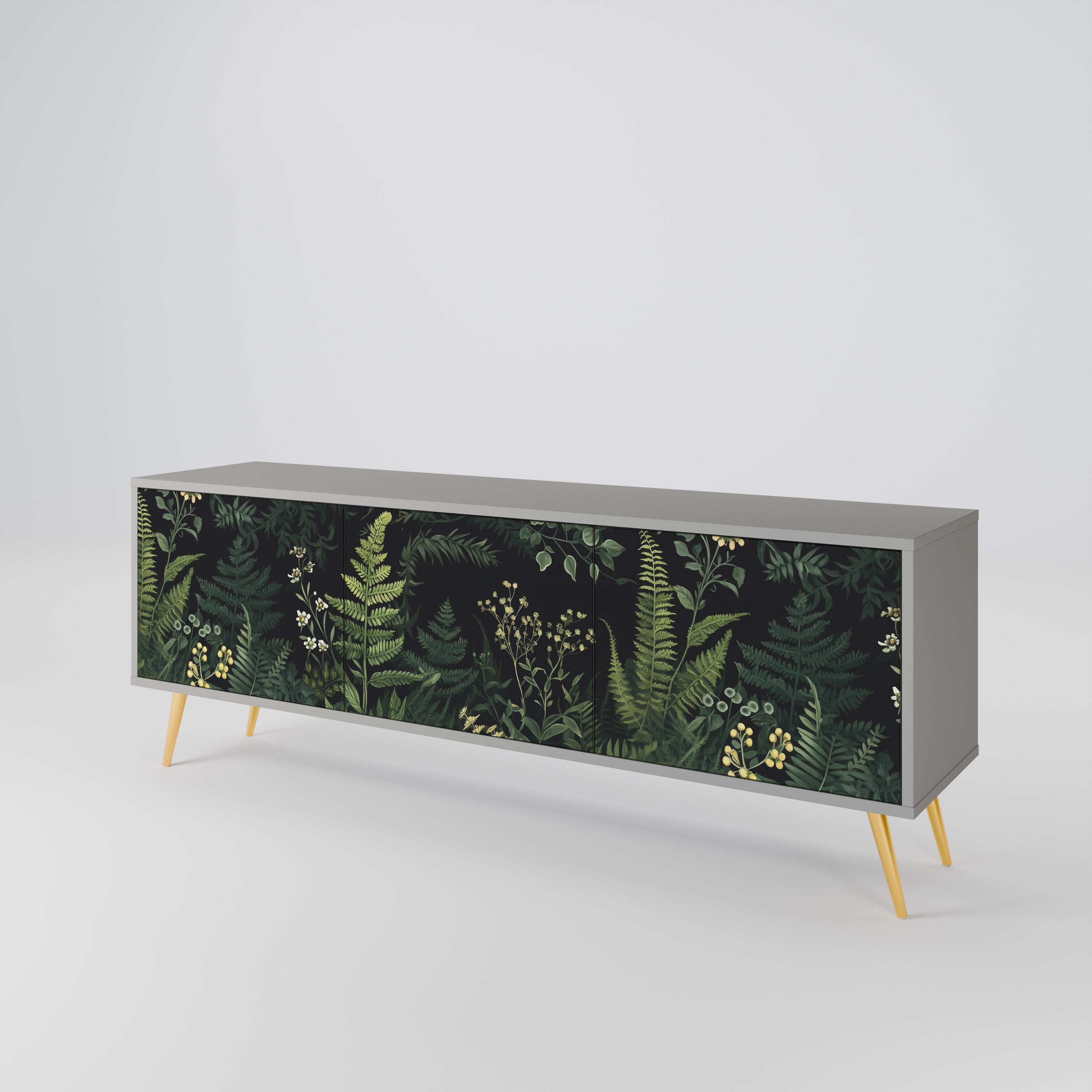FERN FLOWERS Mueble de TV de 3 Puertas