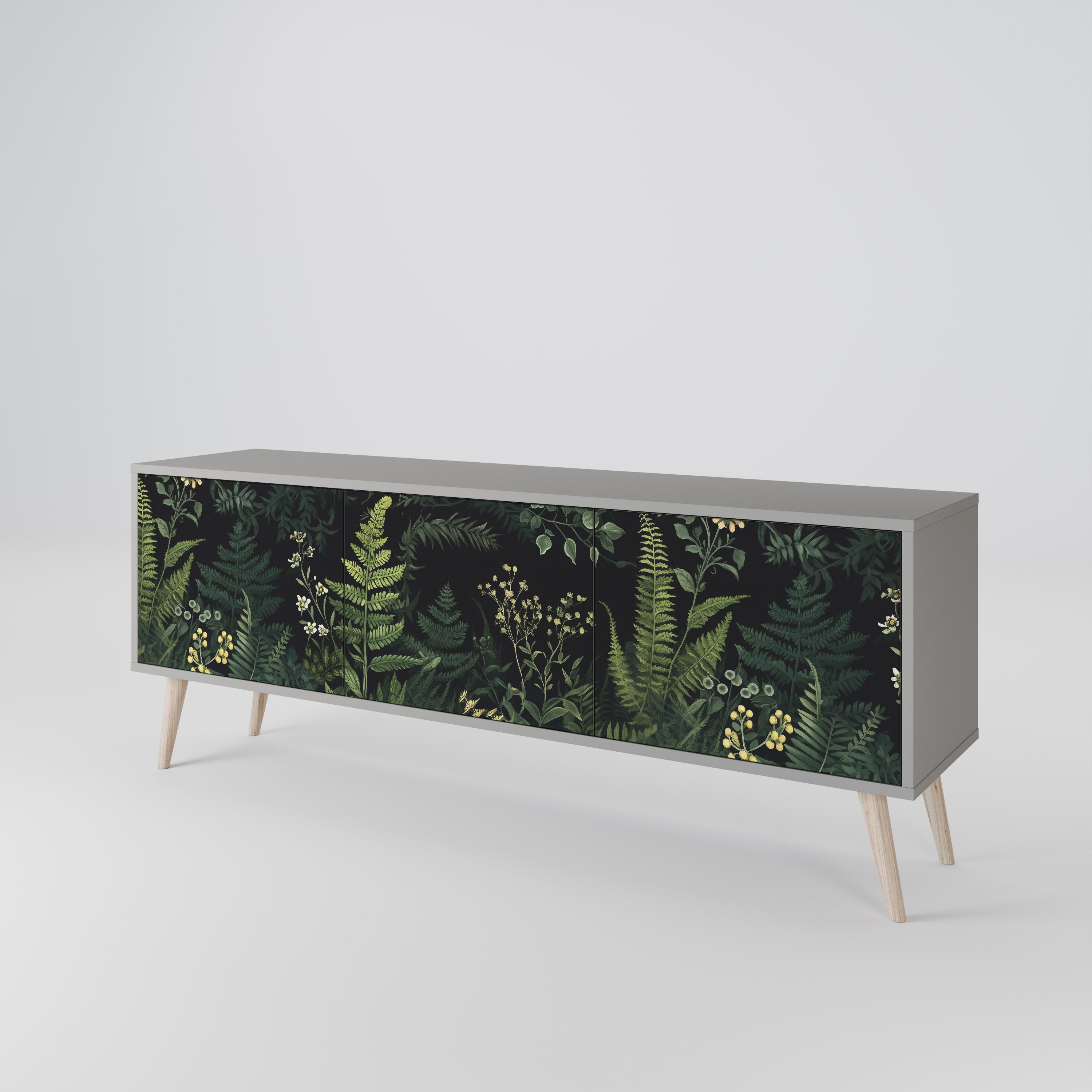FERN FLOWERS Mueble de TV de 3 Puertas
