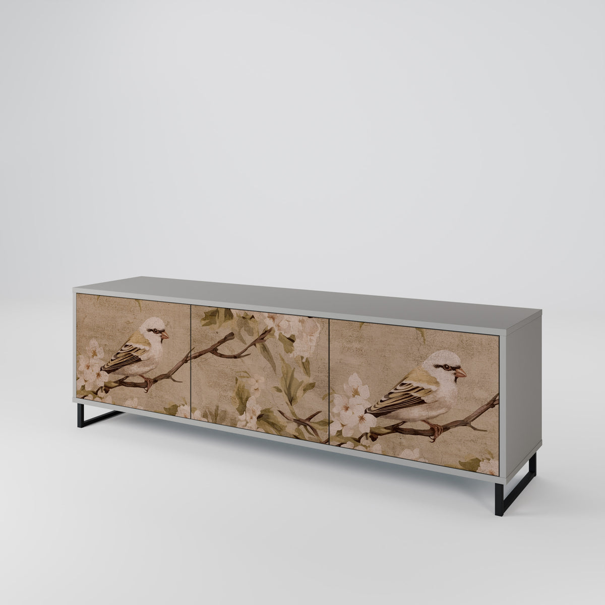 PETAL DISTINGUISH Mueble de TV de 3 Puertas