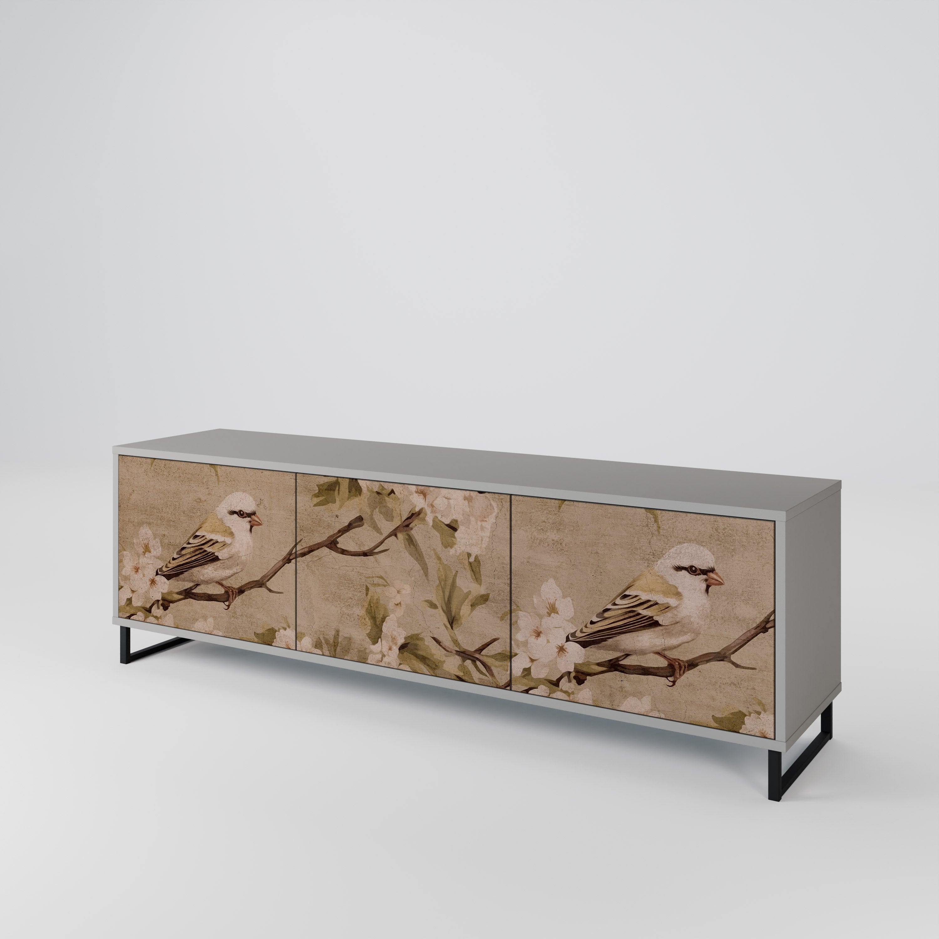 PETAL DISTINGUISH Mueble de TV de 3 Puertas
